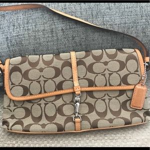 Coach Purse, Tan Signature, Like New